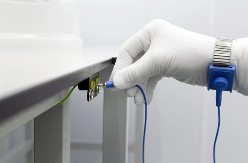 ESD wristband testing during training